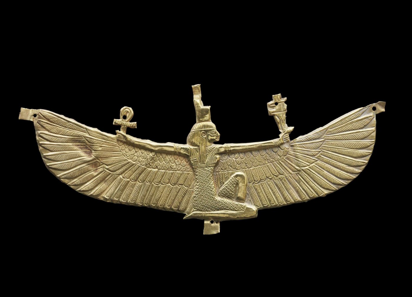 Winged Isis Pectoral, 538–519 BCE, gold; Harvard University–Boston Museum of Fine Arts Expedition, 20.276