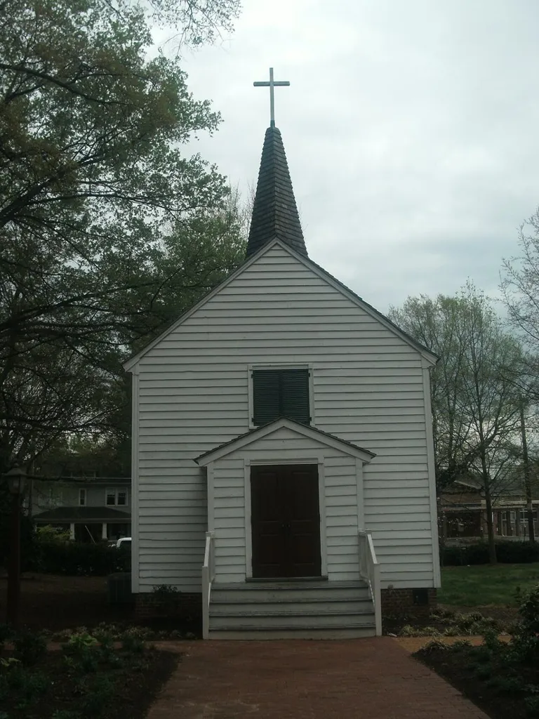 Front of Saint Mark’s Chapel at Mordecai Historic Park in 2015