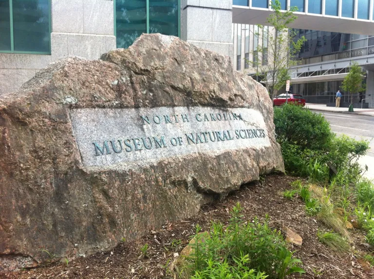 North Carolina Museum of Natural Sciences exterior sign in Raleigh