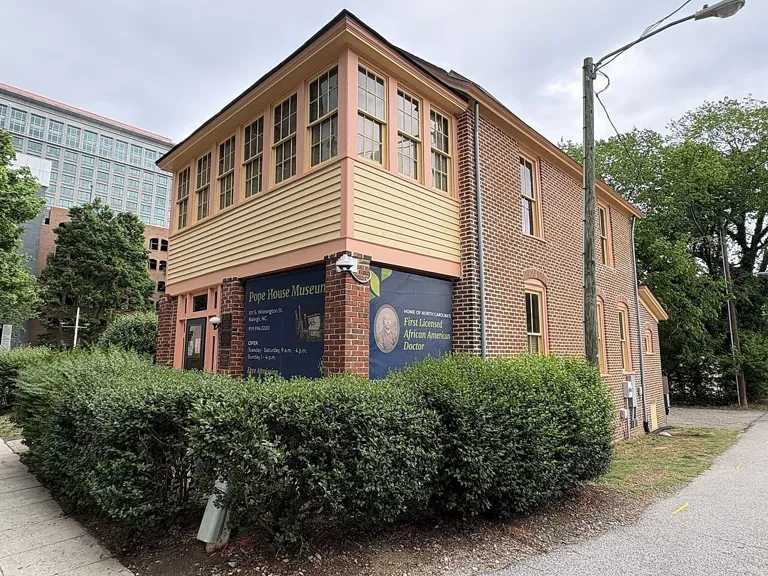 Facade of the Pope House Museum in Raleigh