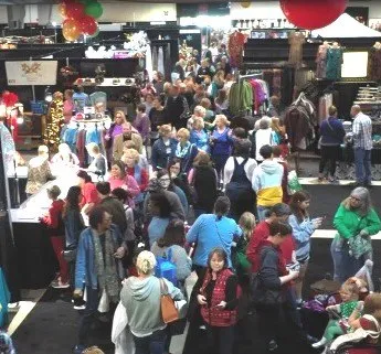 Exhibitor display at the Christmas Carousel Holiday Gift Market