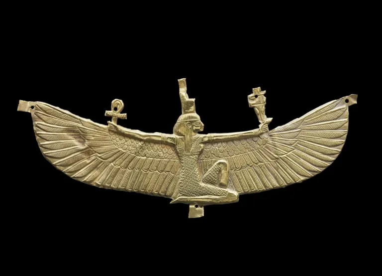 Winged Isis Pectoral, 538–519 BCE, gold; Harvard University–Boston Museum of Fine Arts Expedition, 20.276