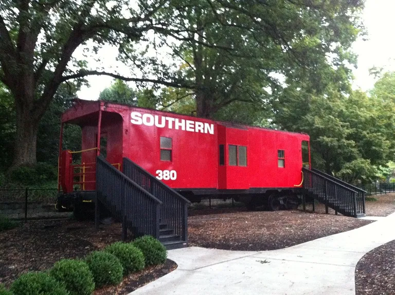 Southern Railway caboose at Pullen Park Children’s Railroad in October 2013