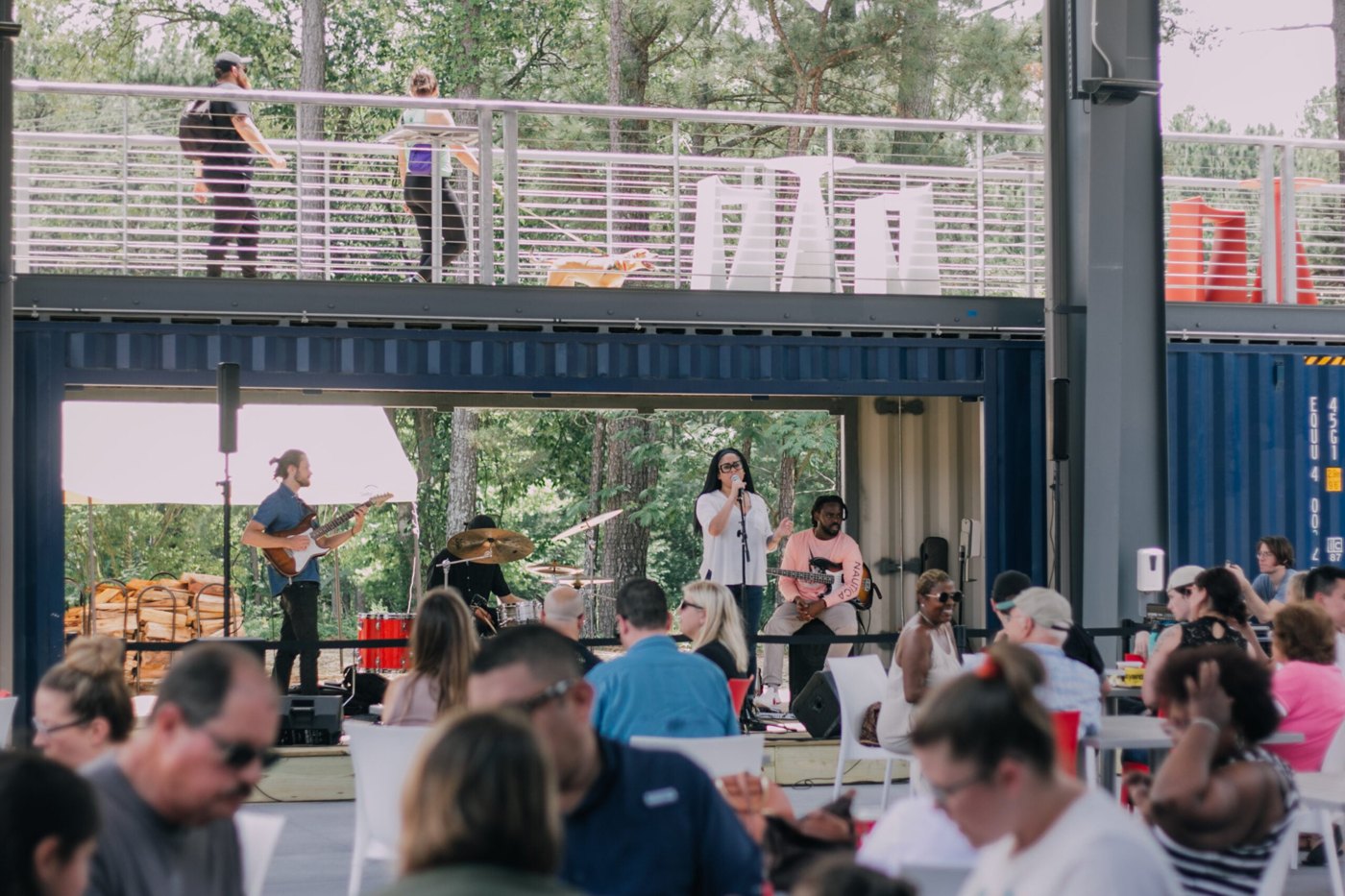 Outdoor courtyard at Boxyard RTP