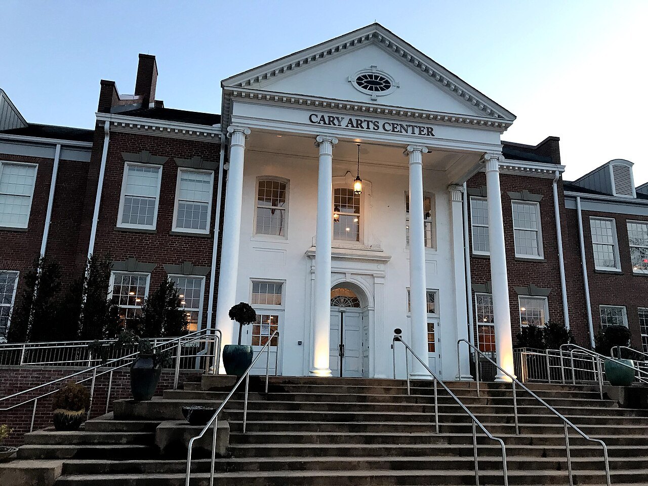 Cary Arts Center facade near South Academy Street in 2021