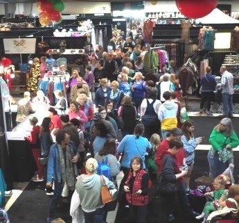 Exhibitor display at the Christmas Carousel Holiday Gift Market