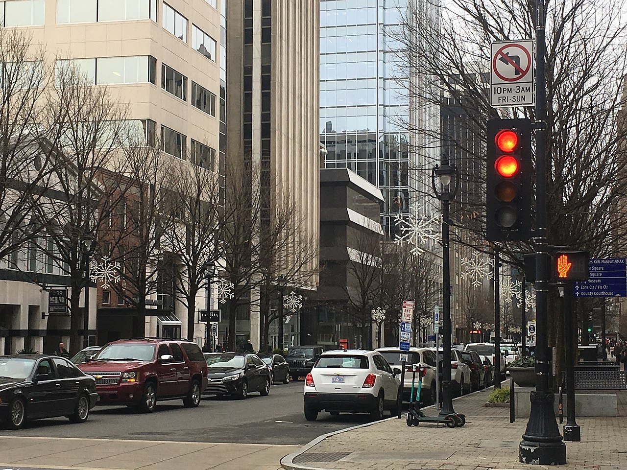 Raleigh, NC skyscrapers on Fayetteville Street