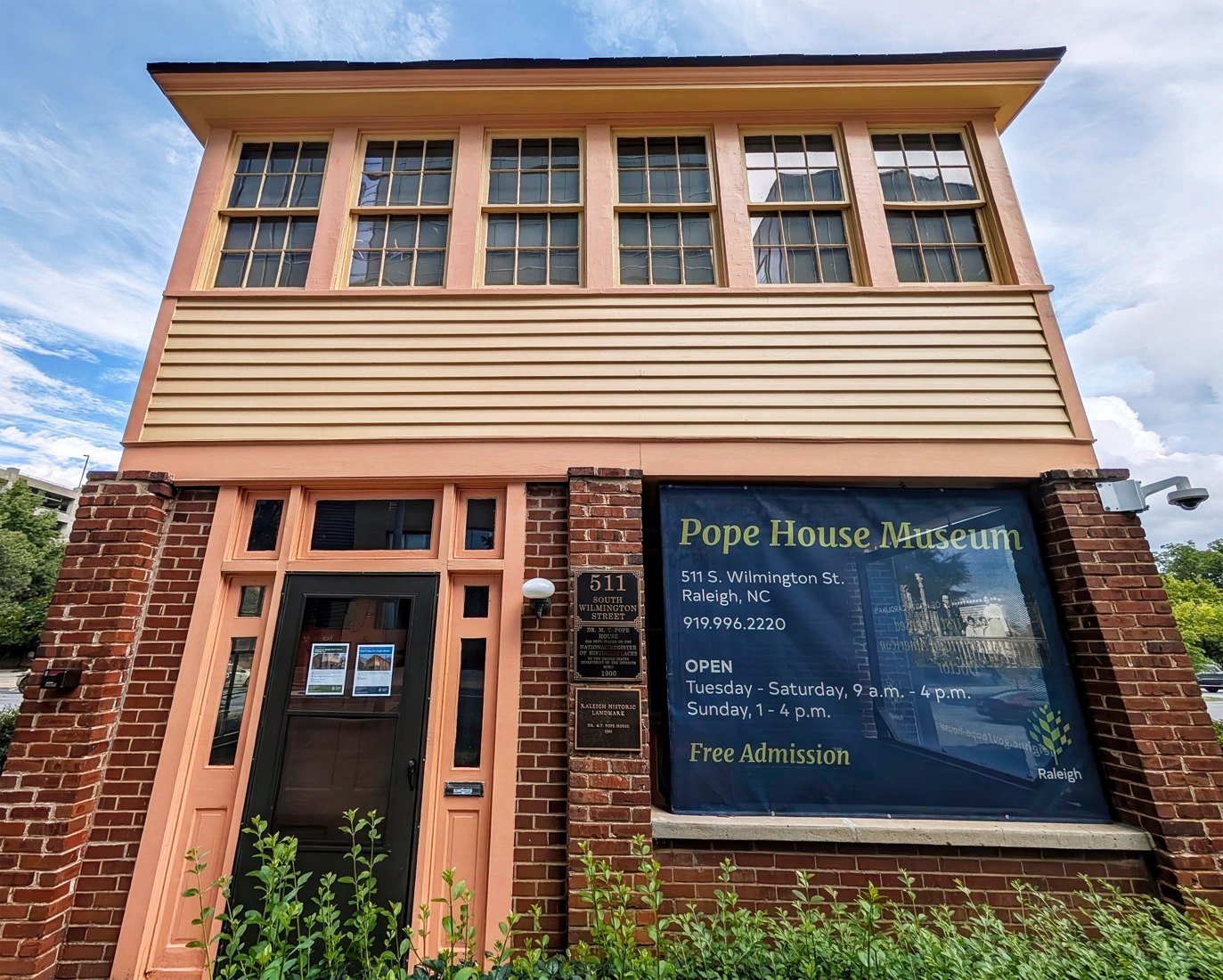 Exterior of the Pope House Museum on South Wilmington Street