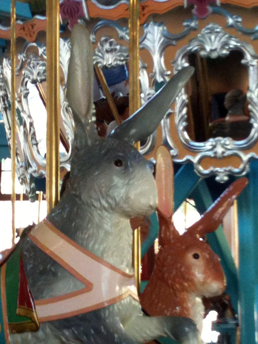 Rabbit carousel animals at Pullen Park