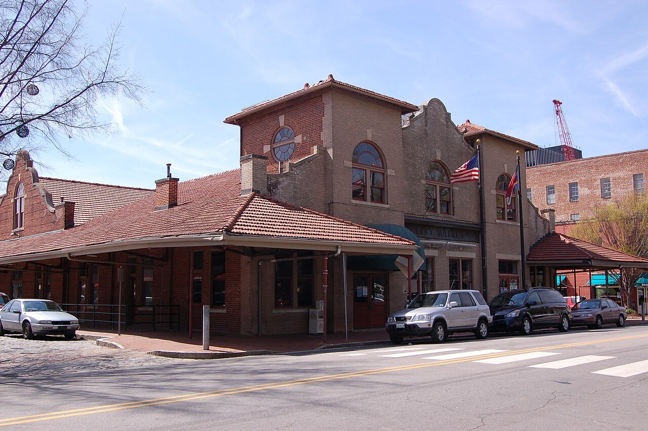 Historic City Market beside Moore Square in Raleigh