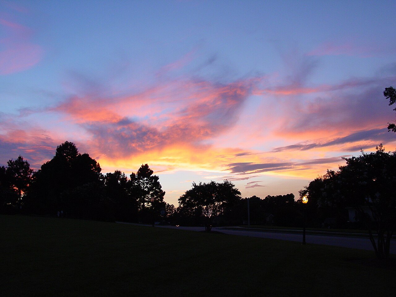 Colorful Sunset in Cary 2006